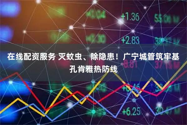 在线配资服务 灭蚊虫、除隐患！广宁城管筑牢基孔肯雅热防线